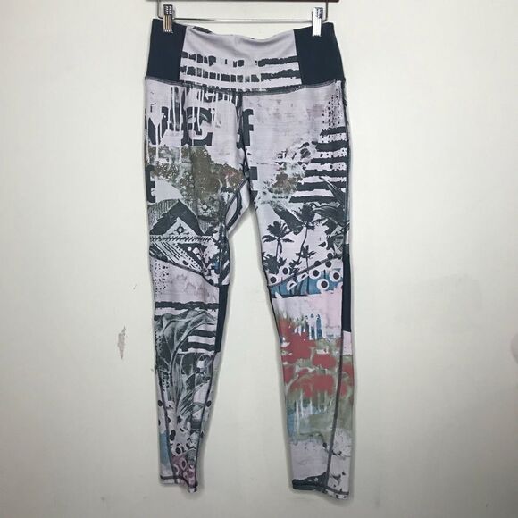 Electric & Rose Sz L Print Workout Athletic Pants - Picture 2 of 5